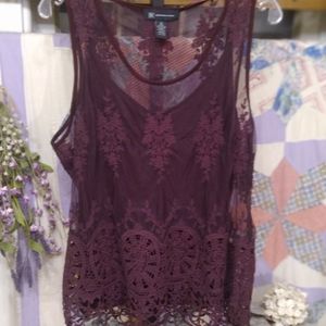 INC International Concepts Lacey Tank